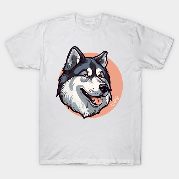 Siberian Husky Dog Breed Cursive Graphic T-Shirt by PoliticalBabes